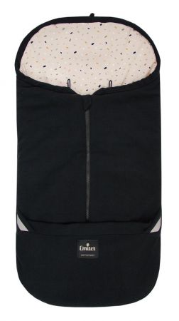 Emitex fusak 2v1 Cocoon fleece, black/beige