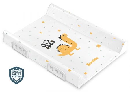 SENSILLO Přebalovací polstrovaný pult 70cm - DINO - ŽLUTÝ
