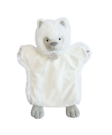 Doudou et Compagnie Paris | Doudou Plyšový maňásek bílý vlk 25 cm DS40522764