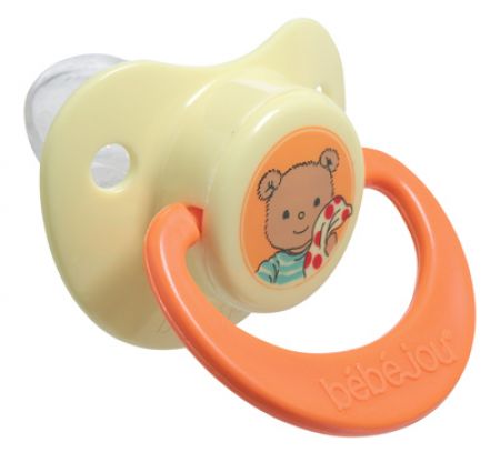 Bebe-Jou Dudlík-silikon 6+M Bébé-Jou BBear žlutý Vzor: Bubble Bear
