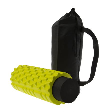 beUnik Fitness roller set 2v1 - masážní a pěnový válec - zelená