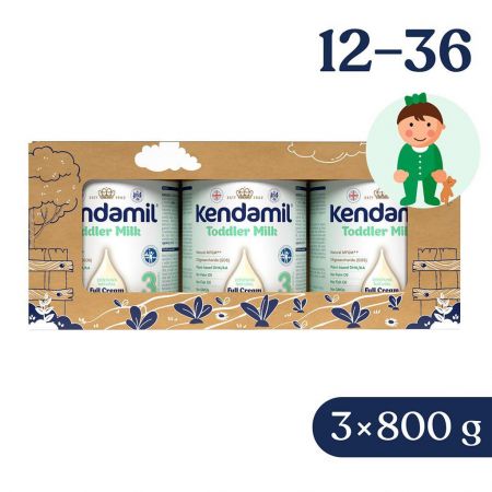 Kendamil batolecí mléko 3 DHA+ (3× 800 g), pohádkové balení s divadlem O veliké řepě