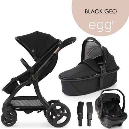 Egg 2 SET SILVER 4 v 1-Black Geo