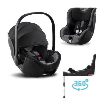 BRITAX RÖMER Set Baby-Safe 5Z + Flex Base 5Z + Dualfix 3 i-Size -Graphite Marble 