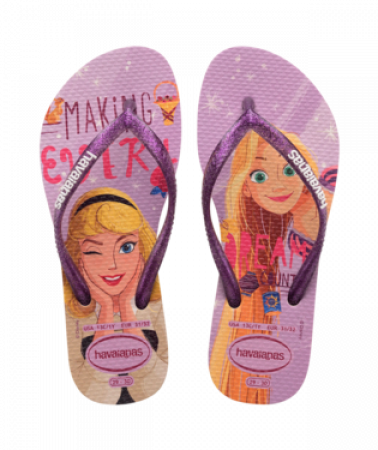 Havaianas dívčí žabky Disney Na vlásku Locika 4123328 Beige Velikost: 27/28 Na vlásku Locika