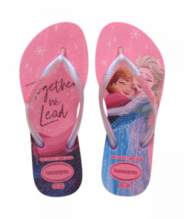 Havaianas dívčí žabky Disney Ledové království 4123328 Pink Lemonade Velikost: 35/36 Ledové království Elsa a Anna