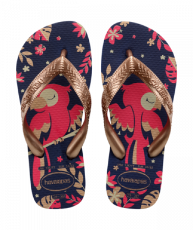 Havaianas dívčí žabky 4146823 Navy Blue/Rose Gold Velikost: 33/34 Fashion