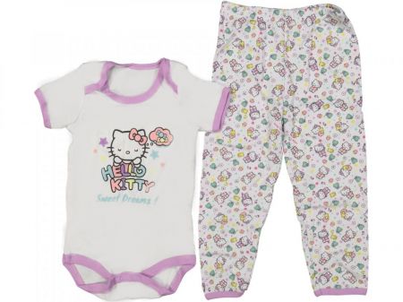 Dětská souprava 2-dílná body a tepláčky Hello Kitty 68 cm