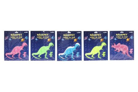 Wiky Nálepky svítící ve tmě - dinosauři