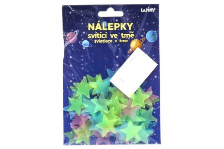 Wiky Nálepky svítící ve tmě hvězdy 60 ks