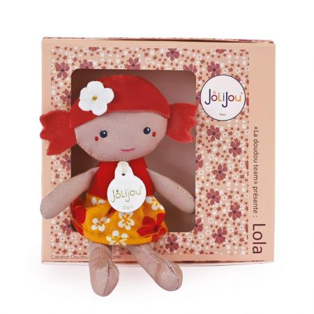 Doudou Jolijou Paris Doudou Jolijou Panenka Lola 16 cm červená