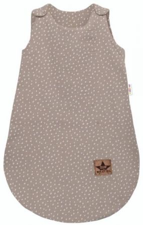 Mušelínový spací vak DOTS Baby Nellys Soft, 70cm, béžový