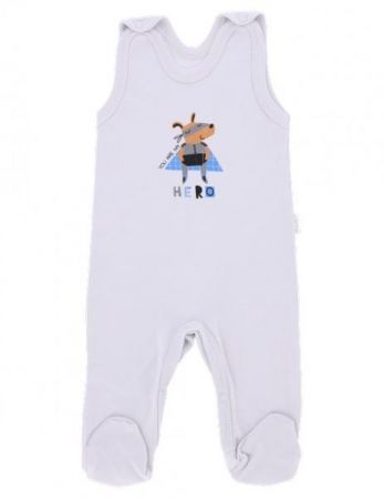 Kojenecké dupačky Mamatti, Hero, šedé, vel. 56, 56 (1-2m)