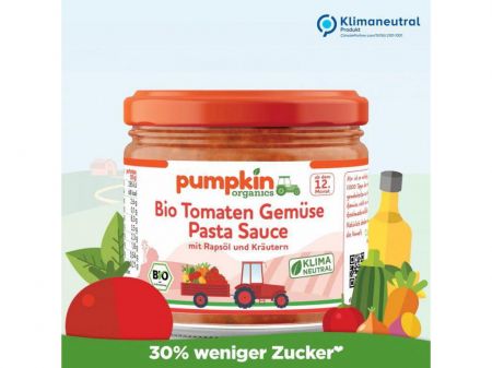 Pumpkin Organics BIO Rajčatová zeleninová omáčka na těstoviny 100 g 12 m+