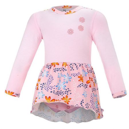 Little Angel (DITA) Body šaty tenké DR Outlast® Růžová baby/růžová kytky Vel. 68