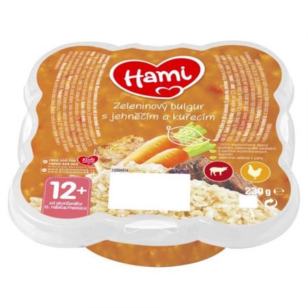 HAMI Talířek Zeleninový bulgur s jehněčím a kuřecím 230 g, 12