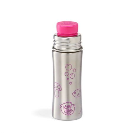 Dětská nerezová láhev Affenzahn Stainless Steel Drinking Bottle Owl - silver pink