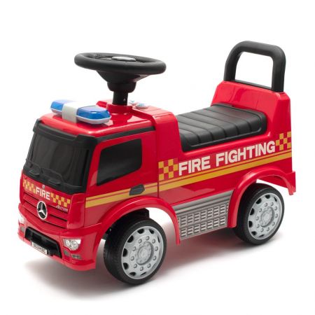BABY MIX Dětské odrážedlo se zvukem Mercedes Baby Mix HASIČI červené
