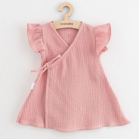 Letní kojenecké mušelínové šaty New Baby Soft dress růžová Růžová 80 (9-12m)