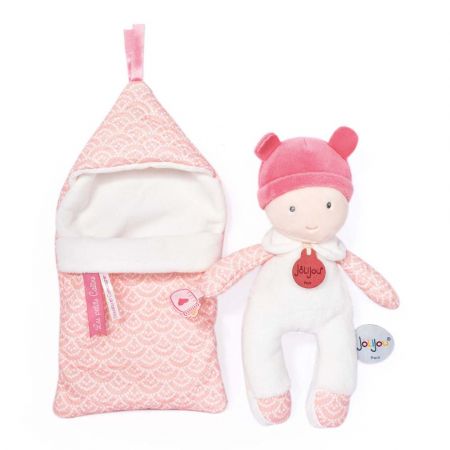 Doudou Jolijou Paris | Doudou Jolijou Miminko v navlékací peřince 20 cm světle růžová DS90845772