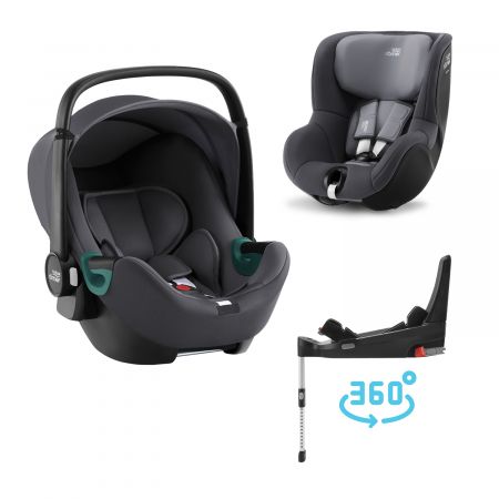 BRITAX RÖMER set Baby-Safe 3 i-Size+Flex Base 5Z+Autosedačka Dualfix 3 i-Size 2023 Midnight Grey