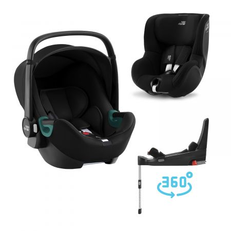 BRITAX RÖMER set Baby-Safe 3 i-Size+Flex Base 5Z+Autosedačka Dualfix 3 i-Size 2023 Space Black