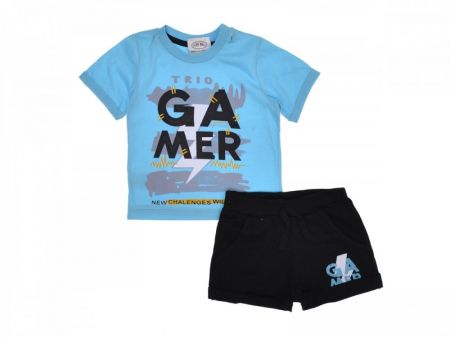Chlapecký letní set tričko a kraťasy GAMER 86 cm