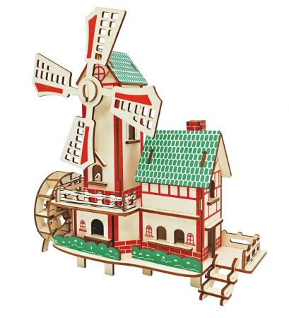 Woodcraft construction kit Woodcraft Dřevěné 3D puzzle Větrný mlýn