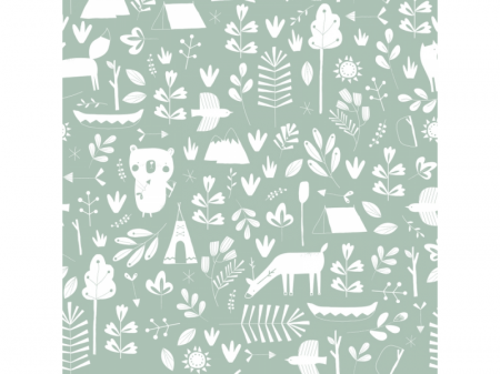 Little Dutch - textil Tapeta Adventure Mint