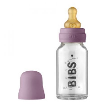 BIBS skleněná láhev 110ml Mauve