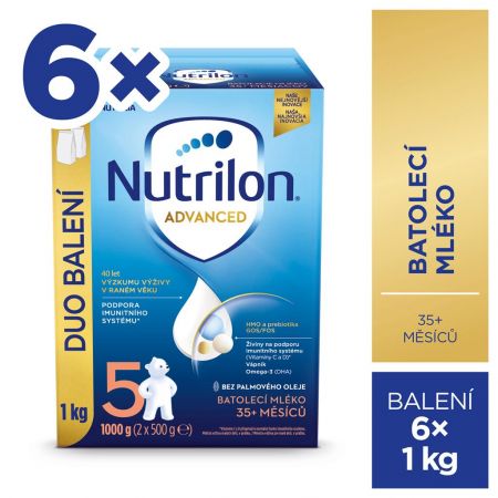 NUTRILON Mléko batolecí 5 Advanced od uk. 35. měsíce 6x 1000 g