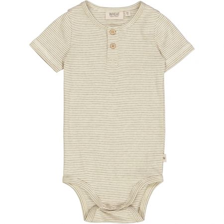 Wheat kojenecké body s krátkým rukávem 9125 - seaweed stripe Velikost: 74 Bavlna