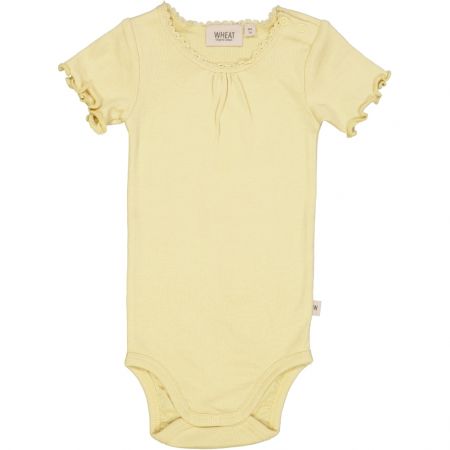 Wheat kojenecké body s krátkým rukávem 9126 - yellow dream Velikost: 68 Bavlna, modal