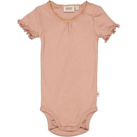 Wheat kojenecké body s krátkým rukávem 9126 -  rose dawn Velikost: 62 Bavlna, modal