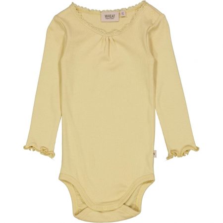 Wheat kojenecké body s dlouhým rukávem 9106 -  yellow dream Velikost: 86 Bavlna, modal