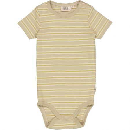 Wheat kojenecké body s krátkým rukávem 9124 - sunny stripe Velikost: 56 Biobavlna
