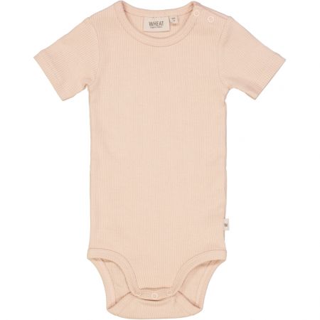 Wheat kojenecké body s krátkým rukávem 9129 - rose dust Velikost: 62 Bavlna
