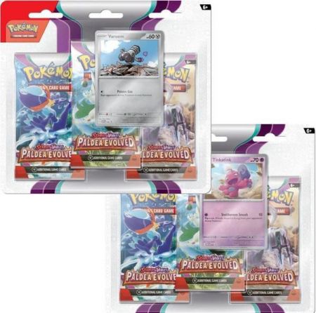 Pokémon Company Pokémon TCG: SV02 Paldea Evolved - 3 Blister Booster