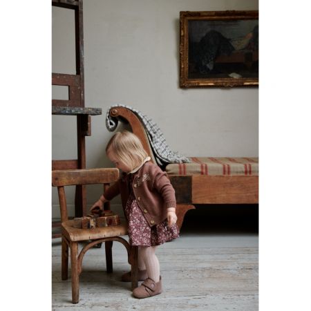 Wheat kojenecké šaty bez rukávů Wrinkles 5200 - mulberry flowers Velikost: 86 Biobavlna
