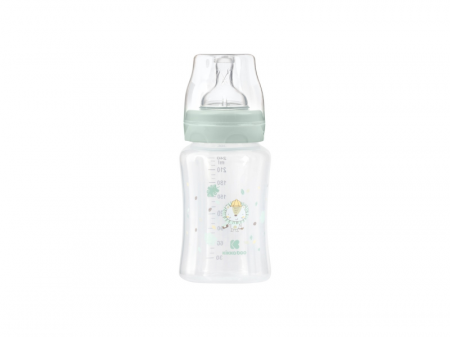 KikkaBoo Kojenecká láhev 240ml 3m+ Jungle King Mint