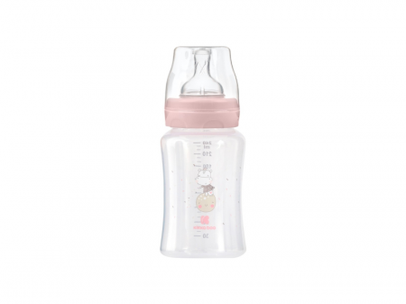 KikkaBoo Kojenecká láhev 240ml 3m+ Hippo Dreams Pink