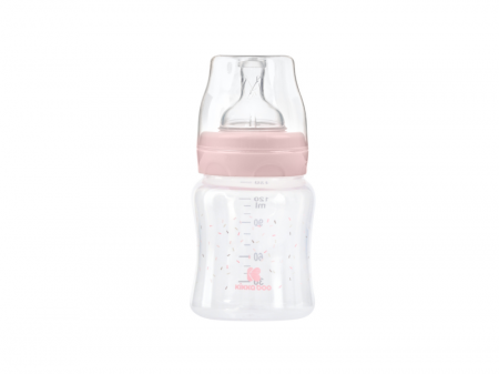 KikkaBoo Kojenecká láhev 120ml 0m+ Hippo Dreams Pink