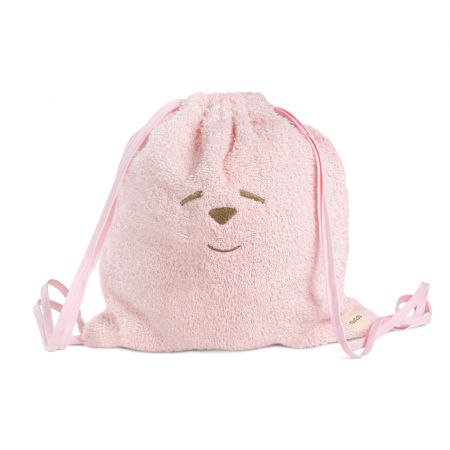 Nanán taška a ručník do školky růžový
