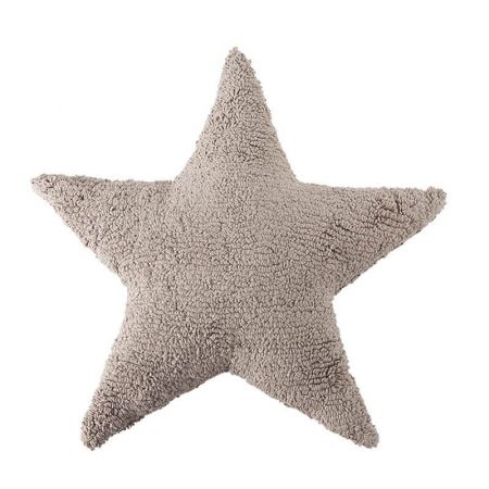 Lorena Canals Star pletený dekorační polštář hnědý