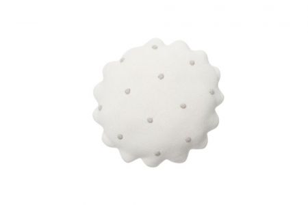 Lorena Canals Round Biscuit pletený dekorační polštář slonová kost