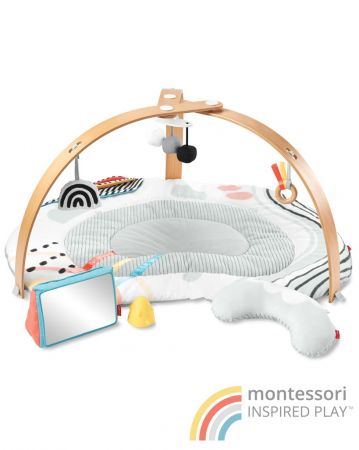 SKIPHOP SKIP HOP Deka na hraní s dřevěnou hrazdičkou Discoverosity Montessori 0m+