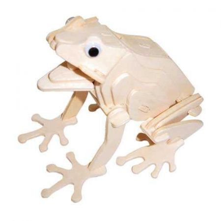 Woodcraft construction kit Woodcraft Dřevěné 3D puzzle žába