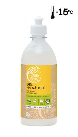 Tierra Verde Gel na nádobí s BIO citronovou silicí (lahev 1 l)