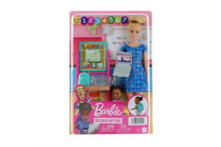 Barbie Povolání herní set s panenkou - učitelka v modrých šatech DS92946942