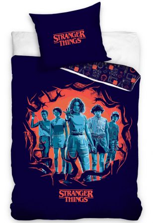 Carbotex Dětské povlečení Stranger Things Eleven a přátelé